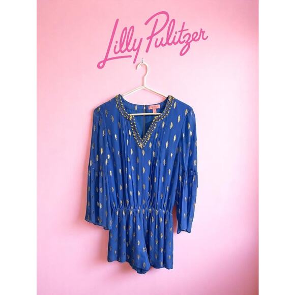 Lilly Pulitzer Ariele Silk Romper – Size XS – EUC - Picture 3 of 16